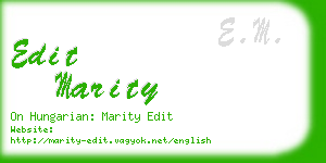 edit marity business card